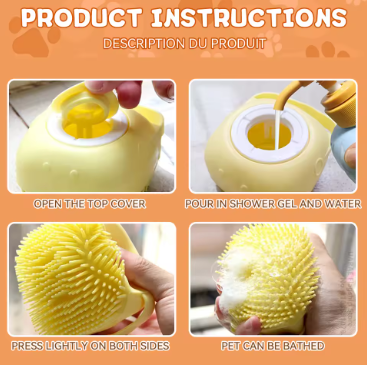 Cepillo de baño para perros y gatos